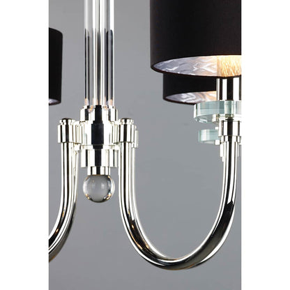 Manhattan 5 Light 34-1/4" Wide Chandelier with Silk Shades