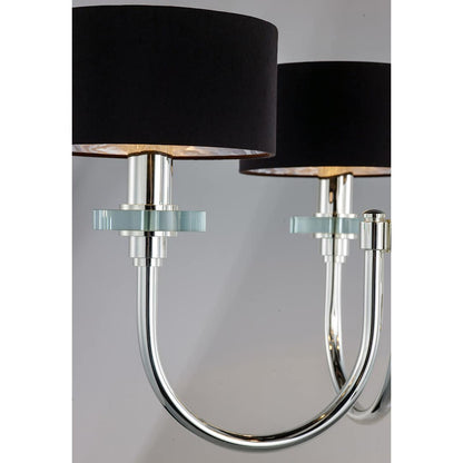 Manhattan 5 Light 34-1/4" Wide Chandelier with Silk Shades