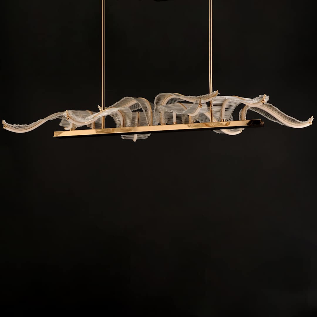 Lillet 61" Wide LED Crystal Abstract Chandelier with Beveled Crystal Shades