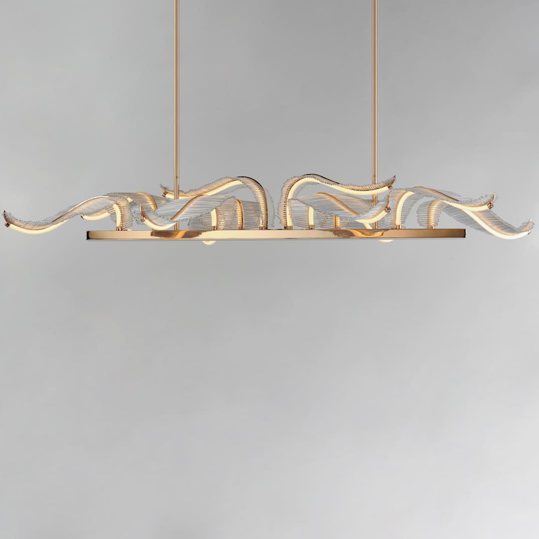 Lillet 61" Wide LED Crystal Abstract Chandelier with Beveled Crystal Shades