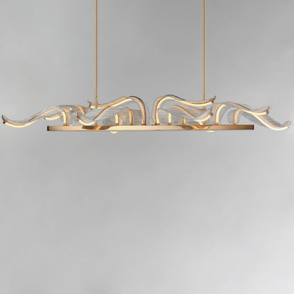 Lillet 61" Wide LED Crystal Abstract Chandelier with Beveled Crystal Shades