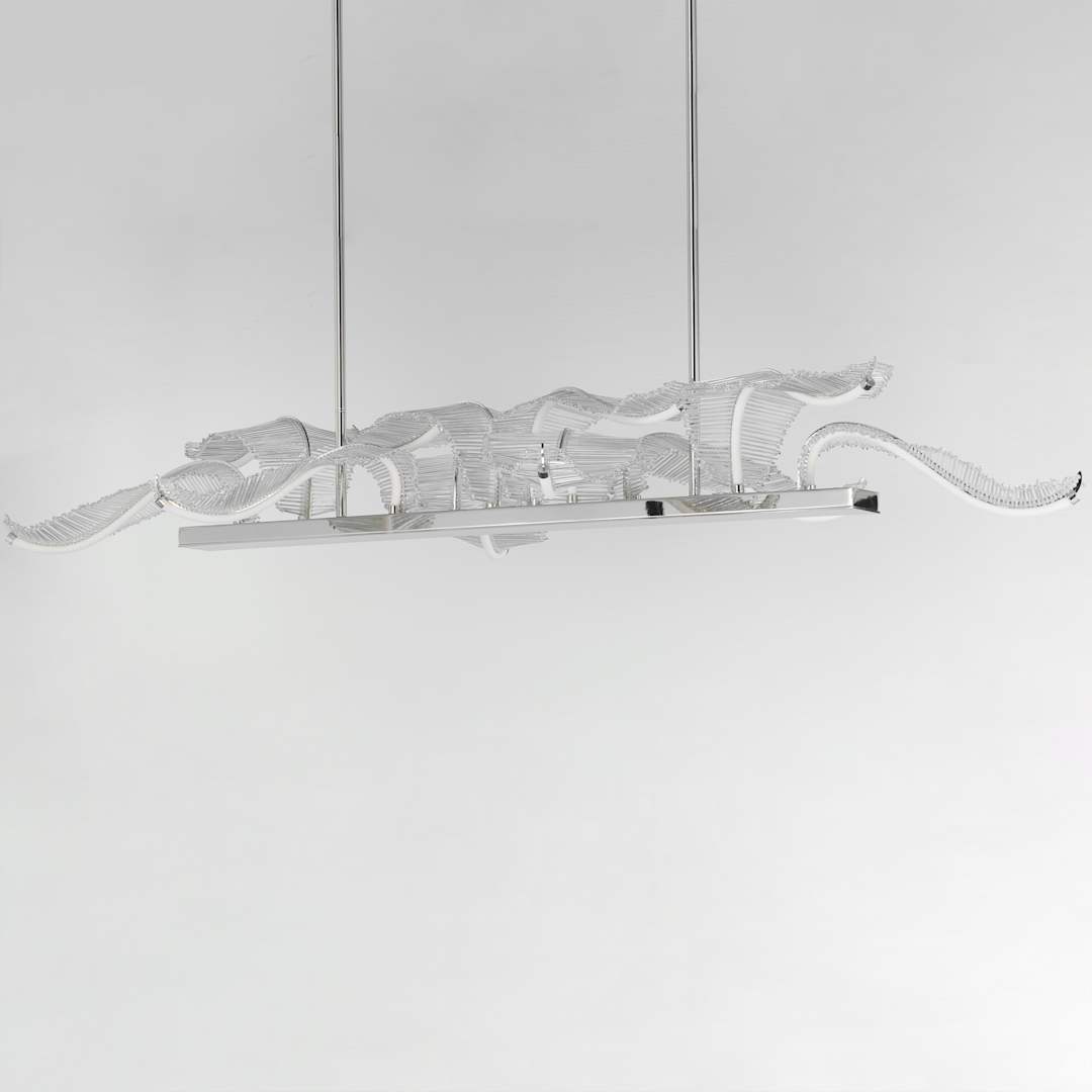 Lillet 61" Wide LED Crystal Abstract Chandelier with Beveled Crystal Shades