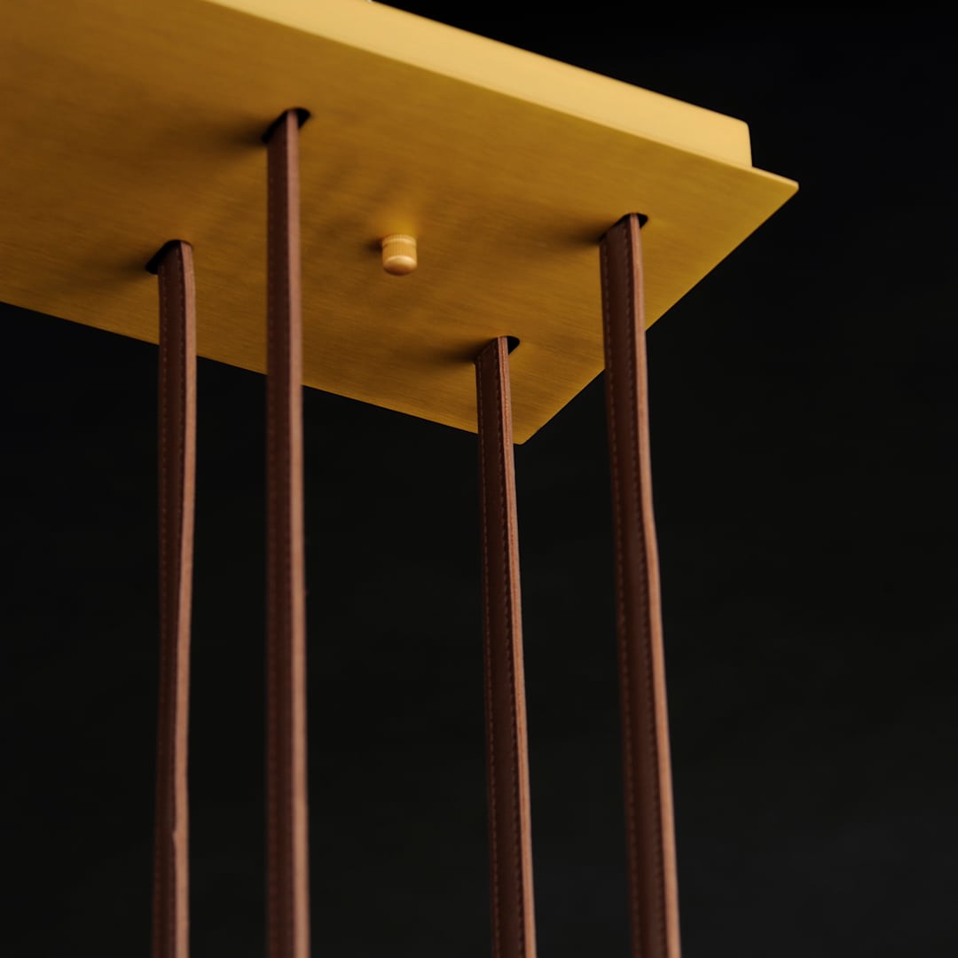 Stratum 32" Wide LED Abstract Linear Pendant by Nina Magon