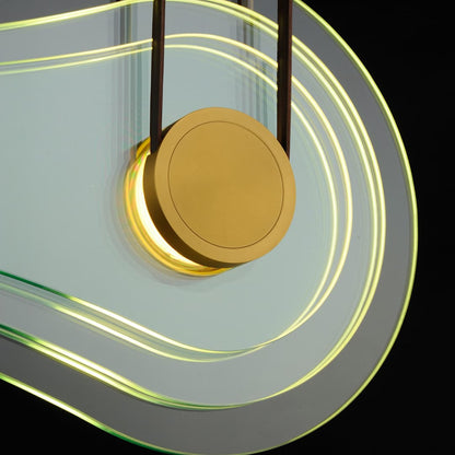 Stratum 32" Wide LED Abstract Linear Pendant by Nina Magon