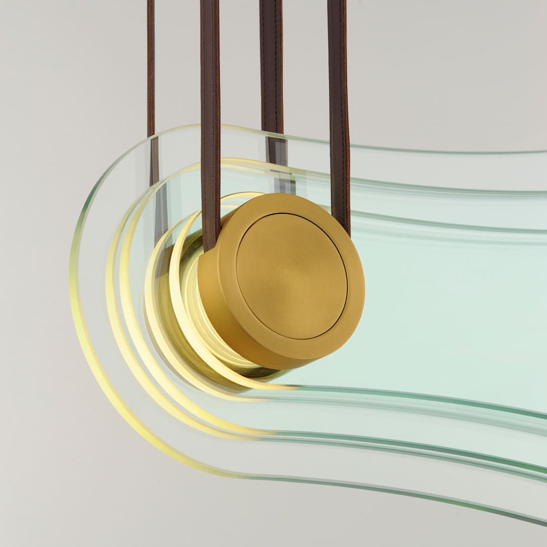 Stratum 32" Wide LED Abstract Linear Pendant by Nina Magon