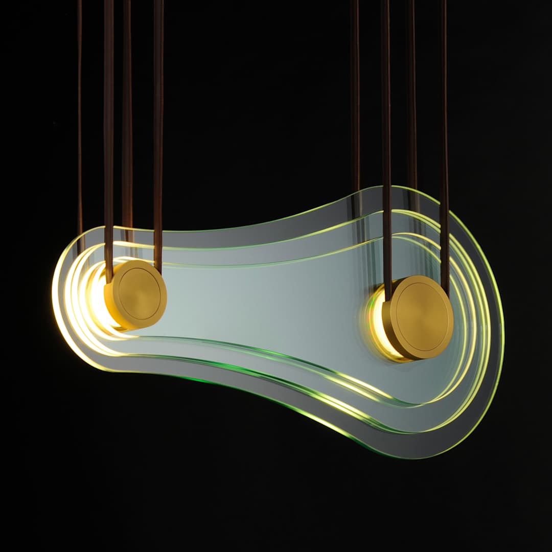 Stratum 32" Wide LED Abstract Linear Pendant by Nina Magon