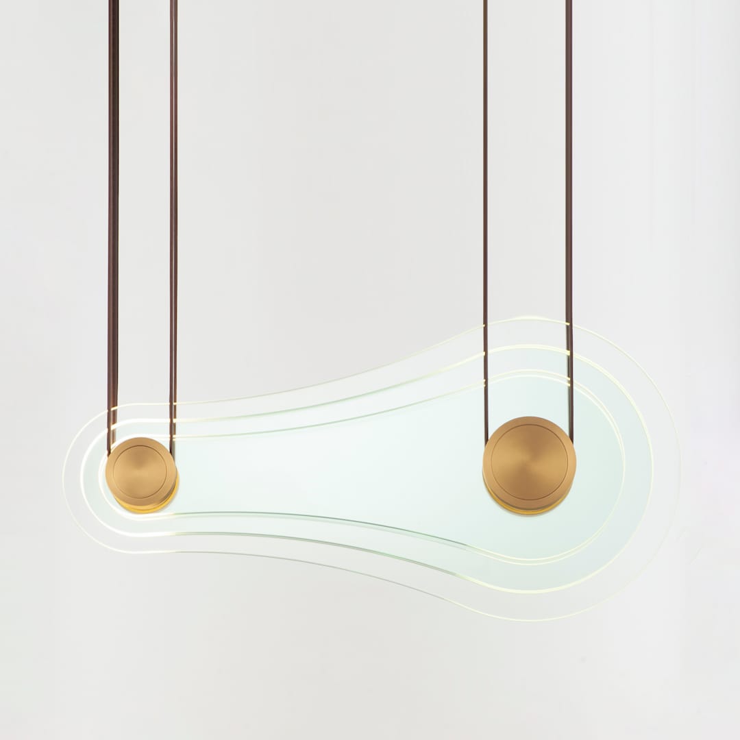 Stratum 32" Wide LED Abstract Linear Pendant by Nina Magon