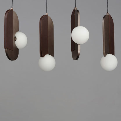 Stitched 5 Light 48" Wide LED Linear Chandelier by Nina Magon