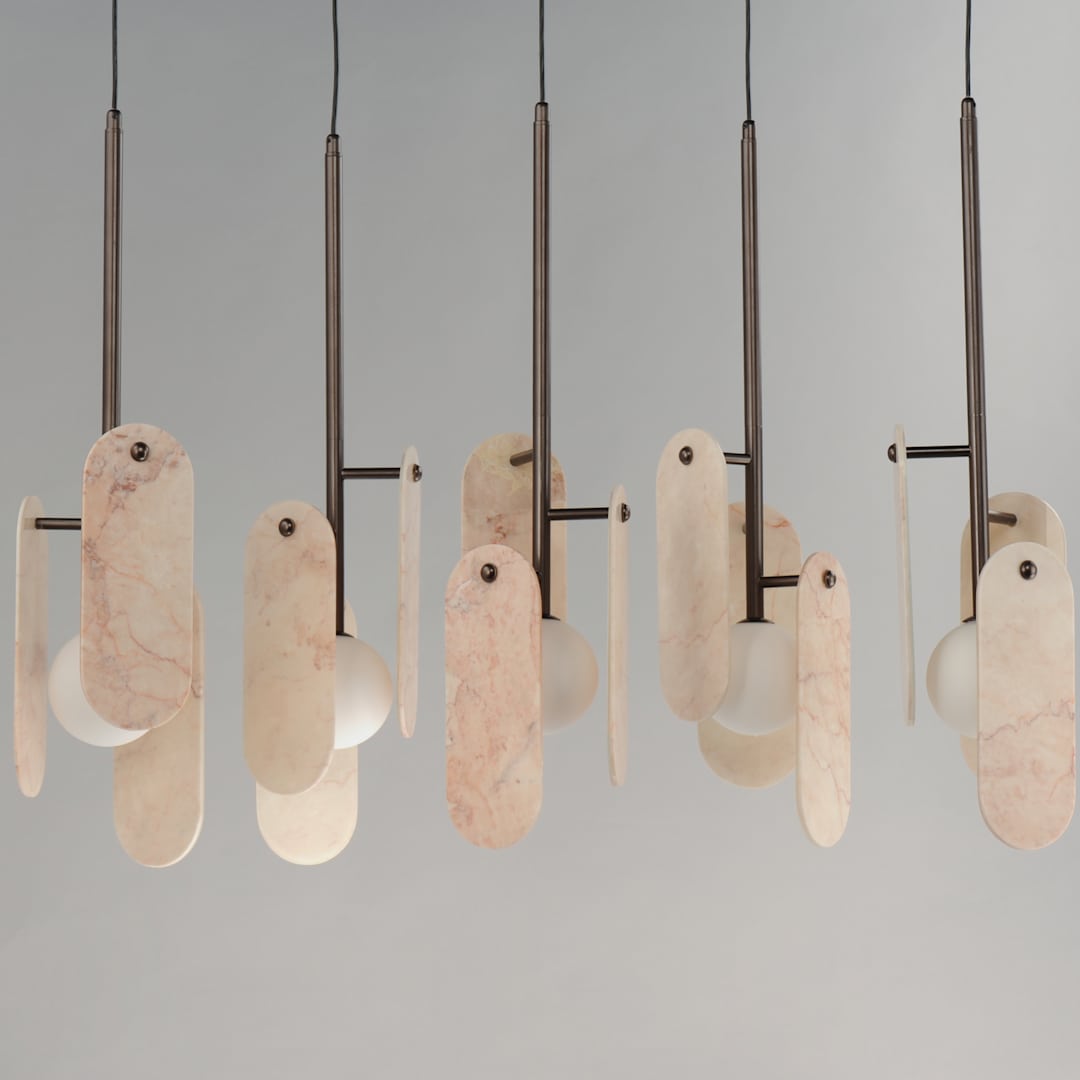 Megalith 5 Light 48" Wide LED Linear Chandelier by Nina Magon