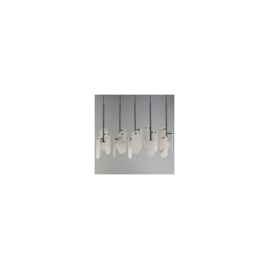 Megalith 5 Light 48" Wide LED Linear Chandelier by Nina Magon