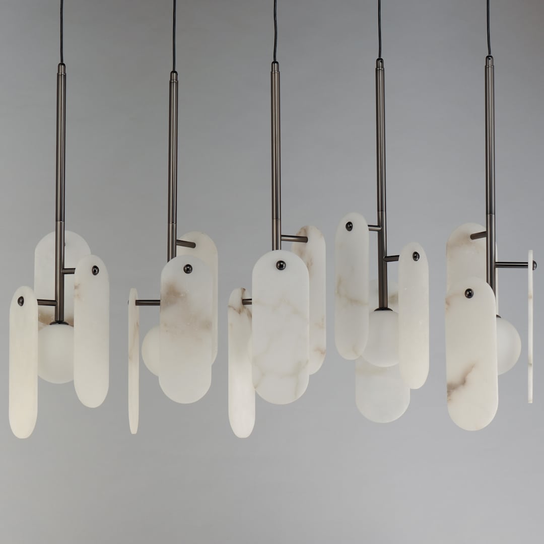 Megalith 5 Light 48" Wide LED Linear Chandelier by Nina Magon