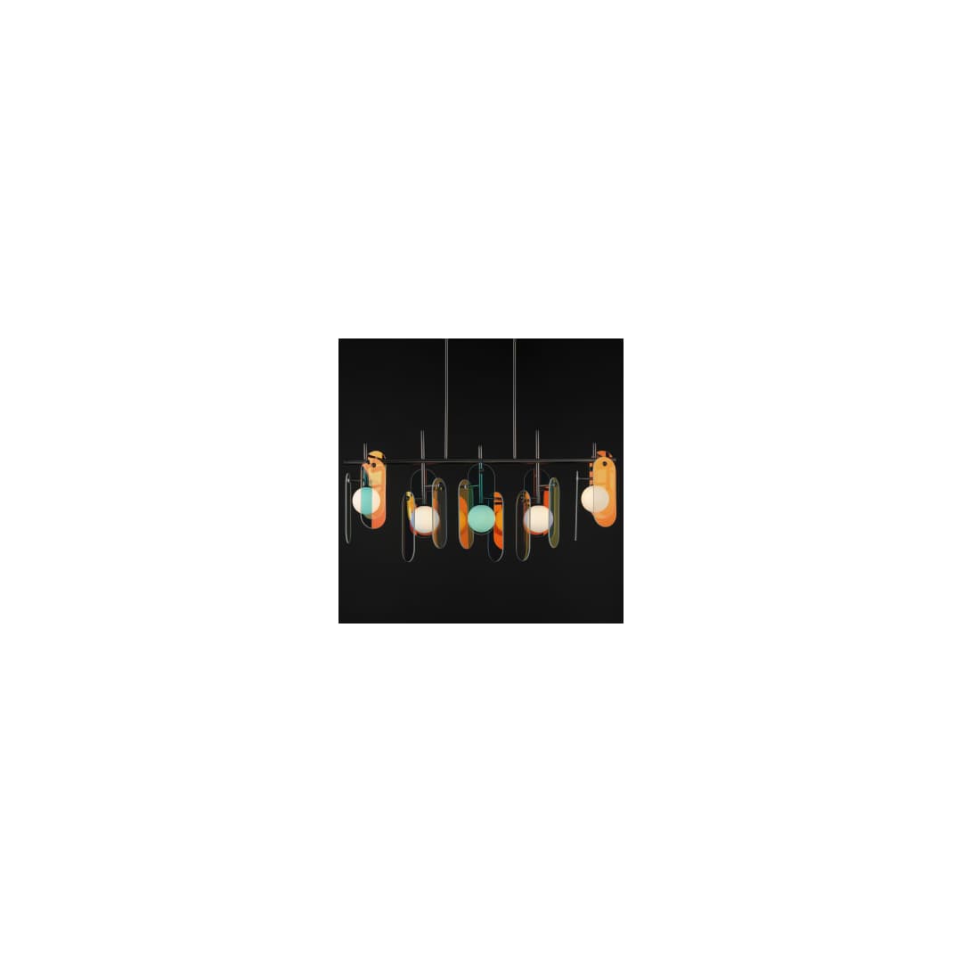 Megalith 5 Light 47" Wide LED Abstract Chandelier