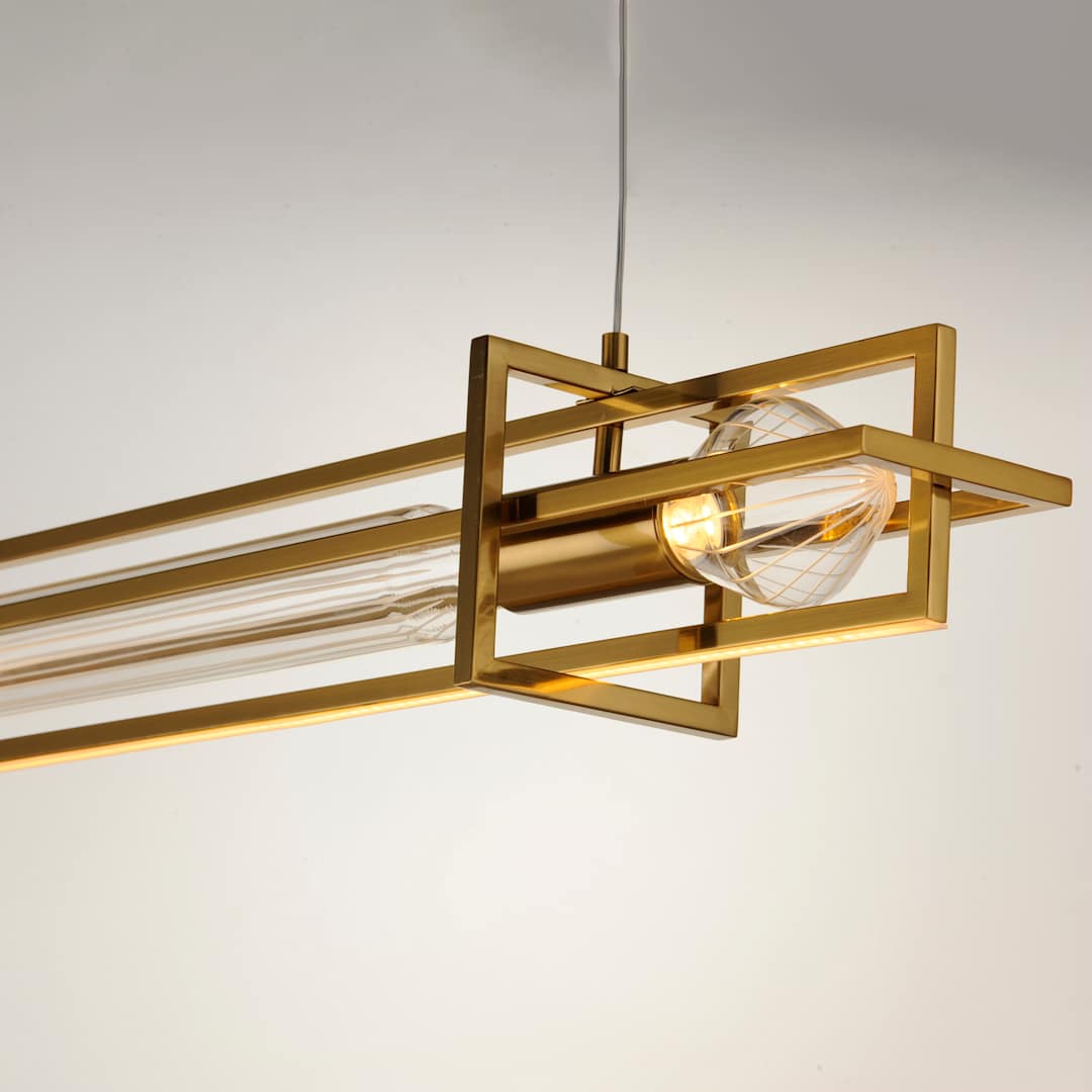 Zeppelin 6" Wide LED Linear Chandelier by Nina Magon