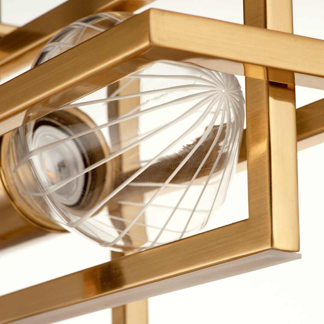 Zeppelin 6" Wide LED Linear Chandelier by Nina Magon