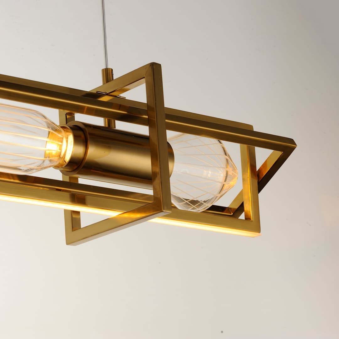 Zeppelin 6" Wide LED Linear Chandelier by Nina Magon