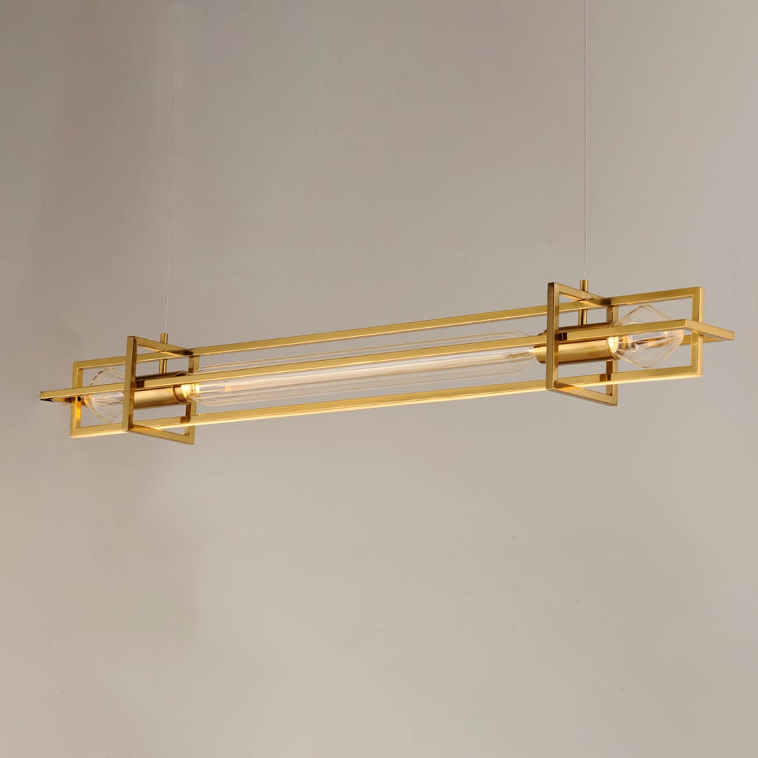 Zeppelin 6" Wide LED Linear Chandelier by Nina Magon