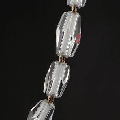 Dolce Vita 90" Wide LED Crystal Linear Pendant with Beveled Crystal Shades