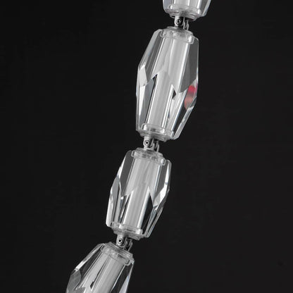 Dolce Vita 90" Wide LED Crystal Linear Pendant with Beveled Crystal Shades