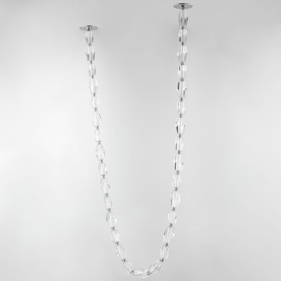 Dolce Vita 85" Wide LED Crystal Linear Pendant with Beveled Crystal Shades
