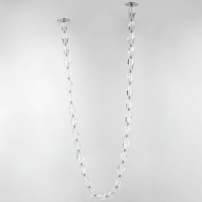 Dolce Vita 85" Wide LED Crystal Linear Pendant with Beveled Crystal Shades
