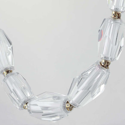 Dolce Vita 85" Wide LED Crystal Linear Pendant with Beveled Crystal Shades