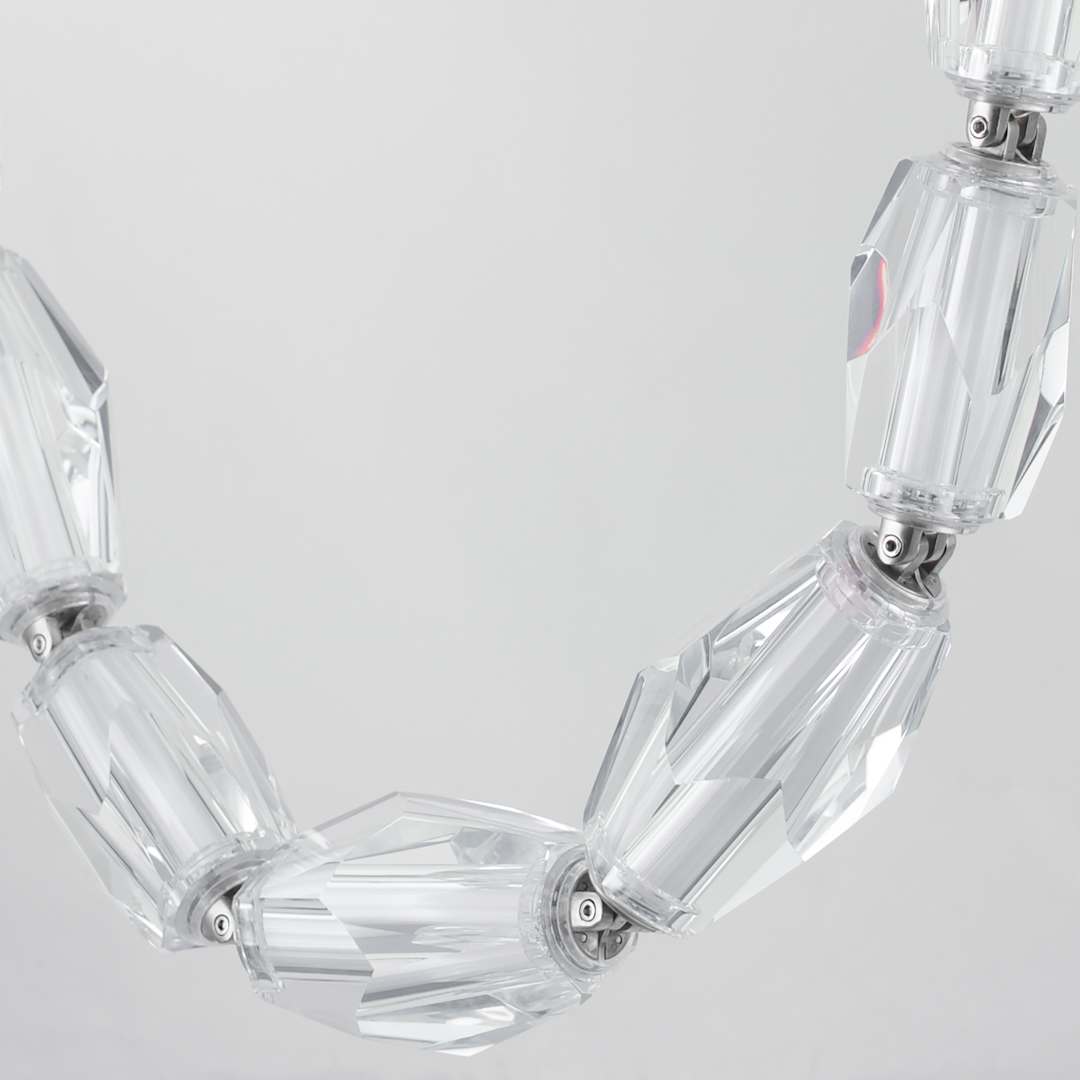 Dolce Vita 85" Wide LED Crystal Linear Pendant with Beveled Crystal Shades