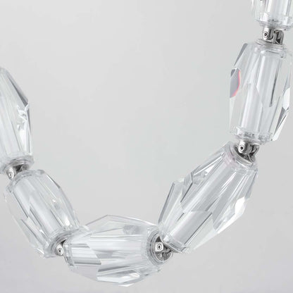 Dolce Vita 85" Wide LED Crystal Linear Pendant with Beveled Crystal Shades