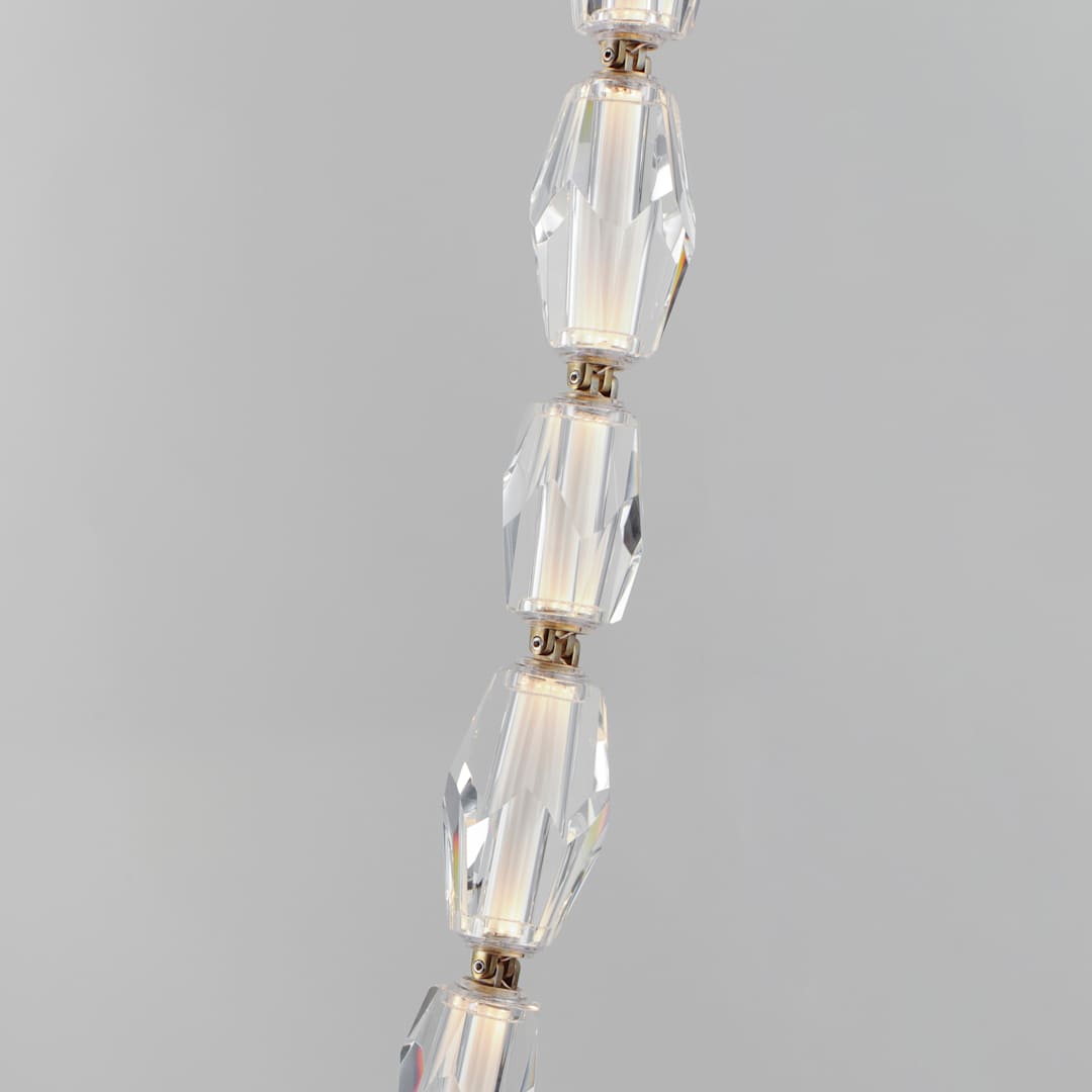 Dolce Vita 85" Wide LED Crystal Linear Pendant with Beveled Crystal Shades