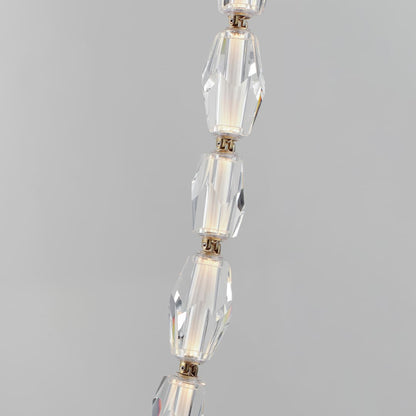 Dolce Vita 85" Wide LED Crystal Linear Pendant with Beveled Crystal Shades