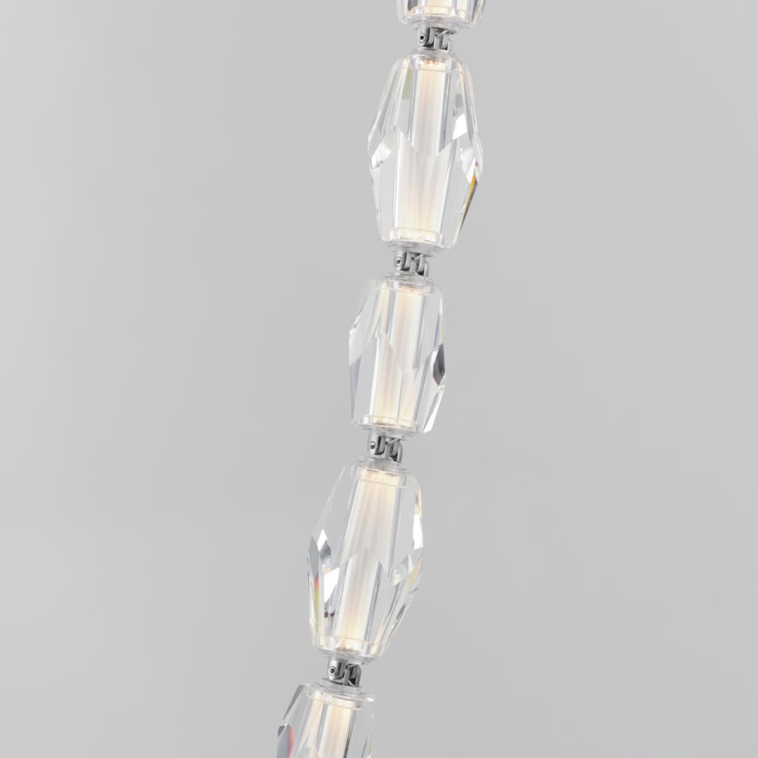 Dolce Vita 85" Wide LED Crystal Linear Pendant with Beveled Crystal Shades