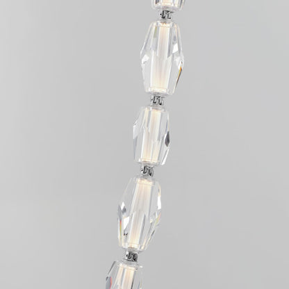 Dolce Vita 85" Wide LED Crystal Linear Pendant with Beveled Crystal Shades