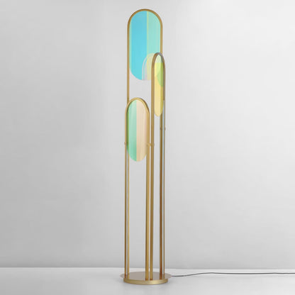 Trance 60" Tall LED Tree Floor Lamp with Dichroic Glass Shades