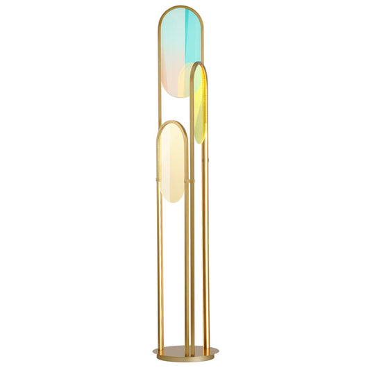 Trance 60" Tall LED Tree Floor Lamp with Dichroic Glass Shades
