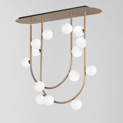 Contour 14 Light 43" Wide LED Semi-Flush Ceiling Fixture by Nina Magon