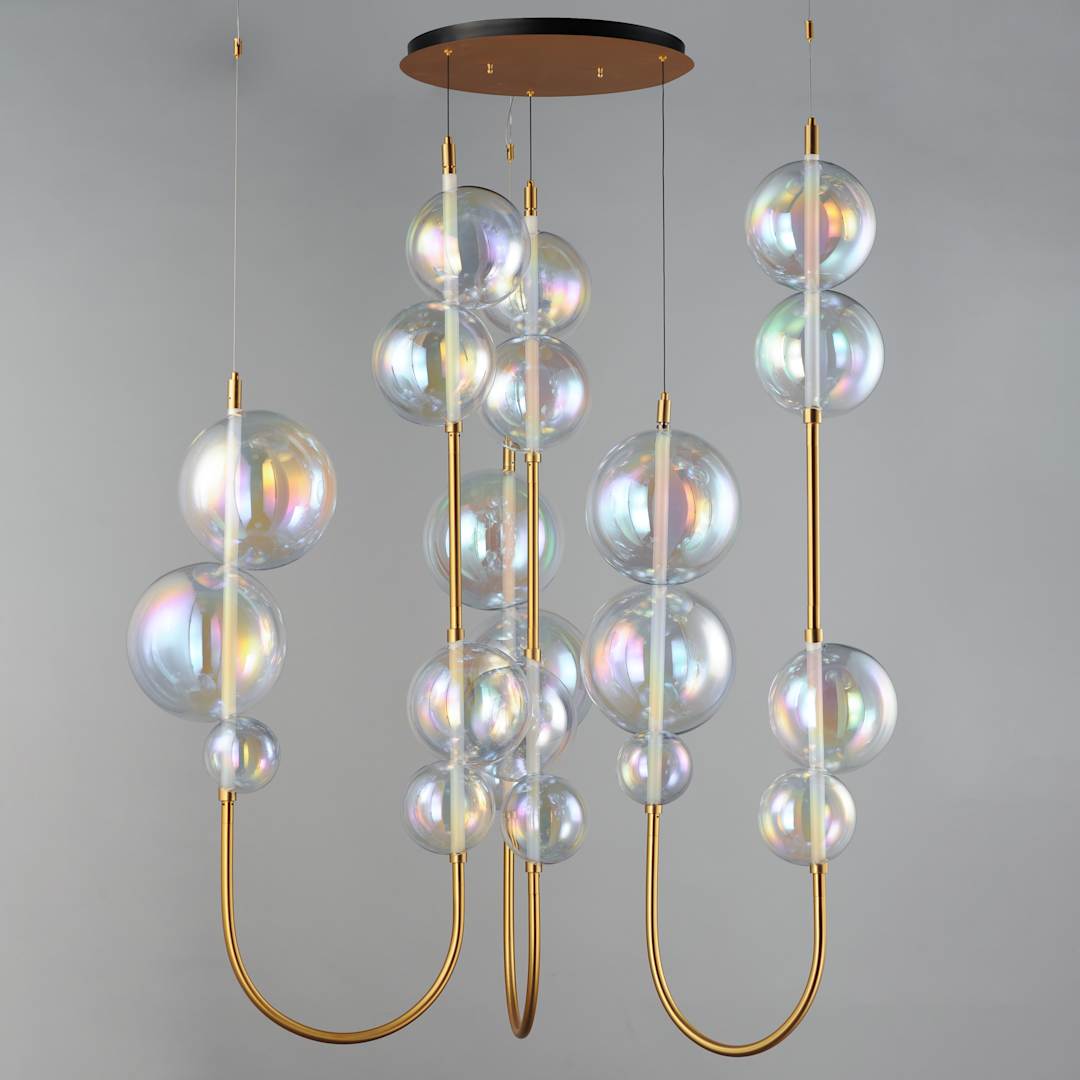 Dreamer 59" Wide LED Abstract Multi Light Pendant