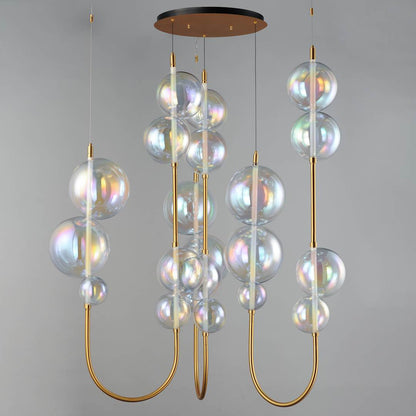 Dreamer 59" Wide LED Abstract Multi Light Pendant