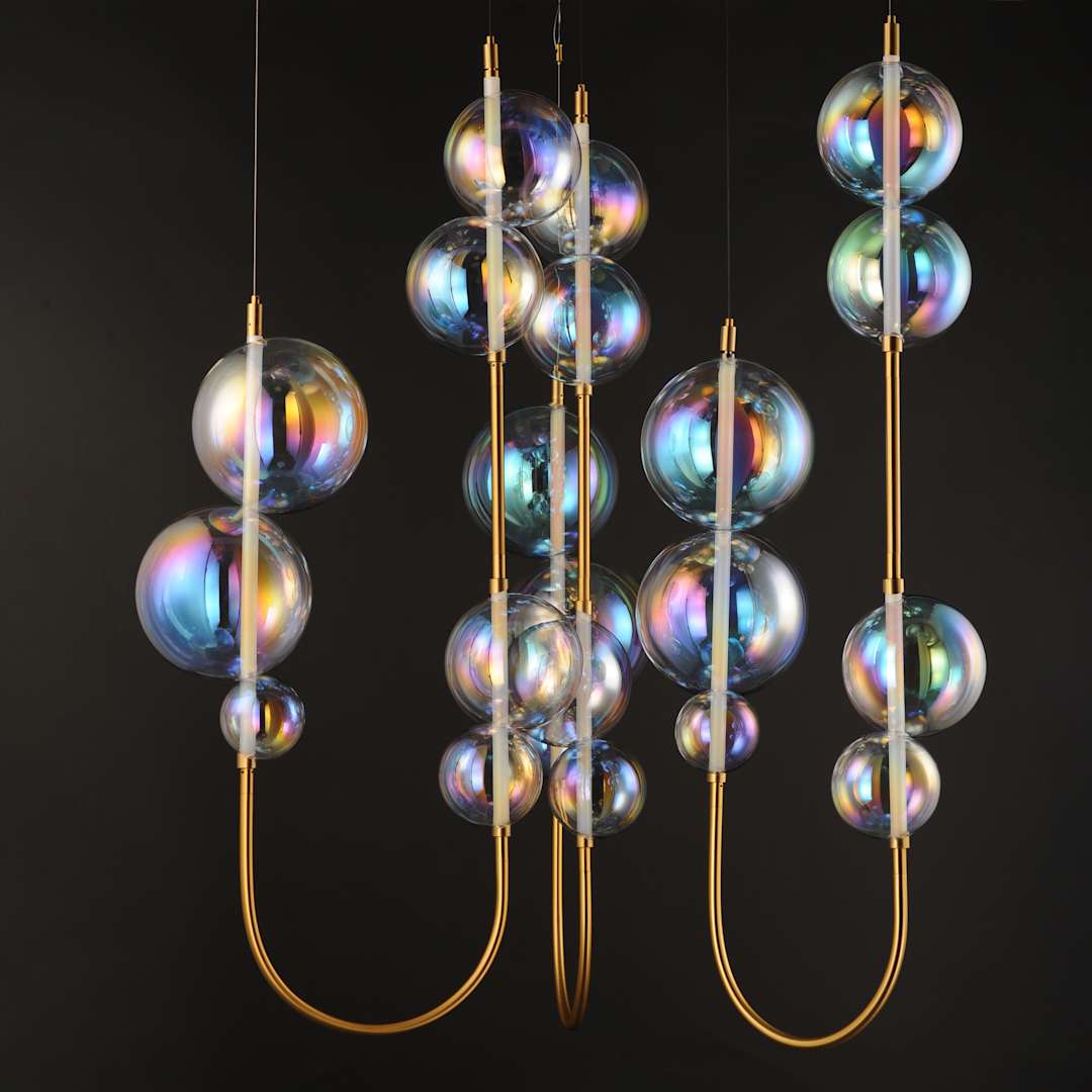 Dreamer 59" Wide LED Abstract Multi Light Pendant