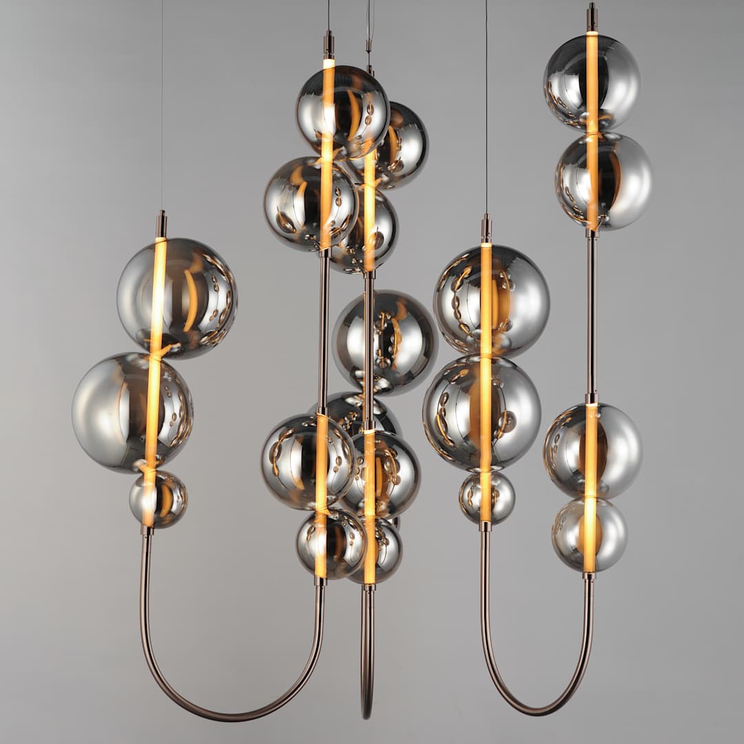 Dreamer 59" Wide LED Abstract Multi Light Pendant