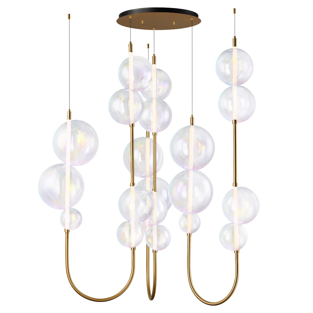 Dreamer 59" Wide LED Abstract Multi Light Pendant