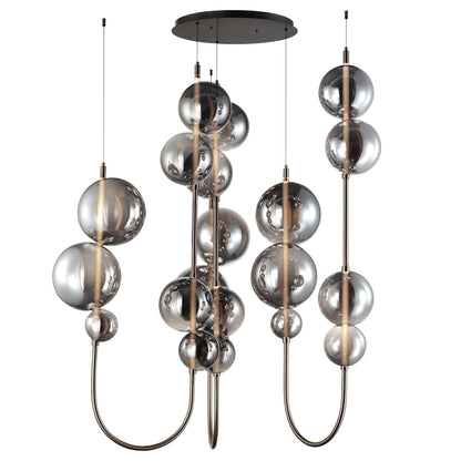 Dreamer 59" Wide LED Abstract Multi Light Pendant