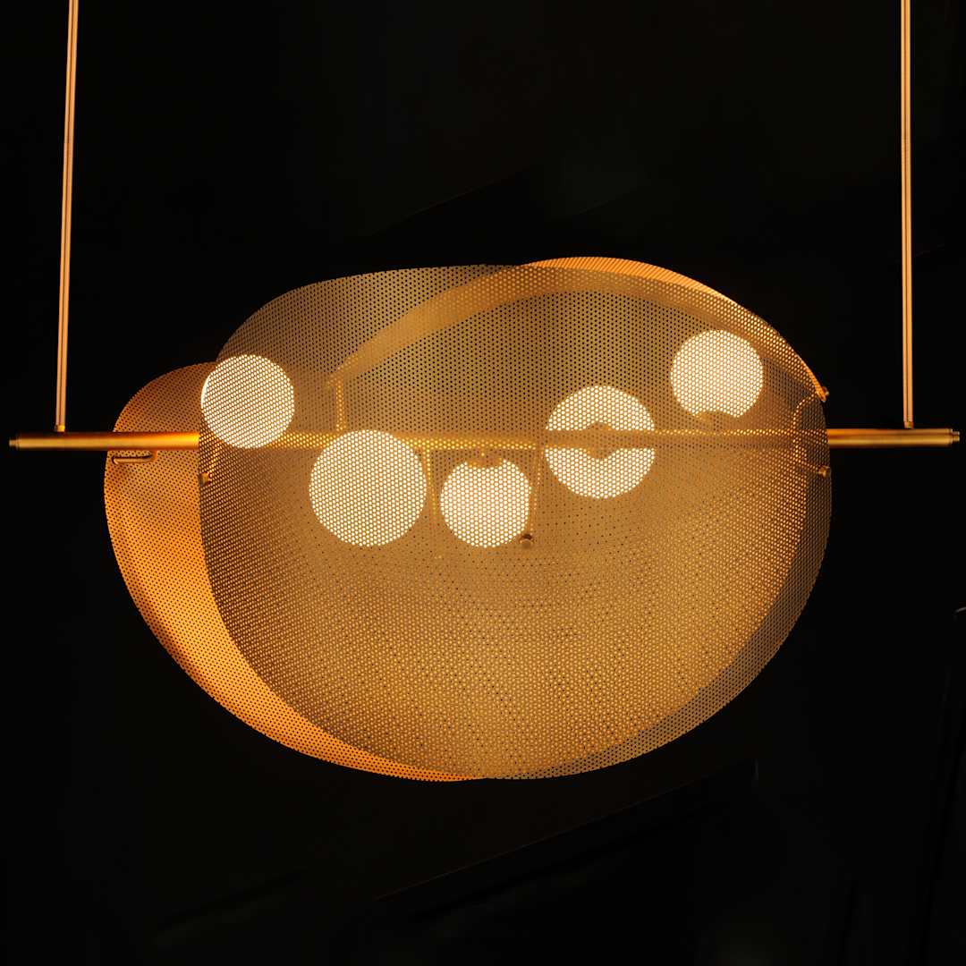 Chips 5 Light 49" Wide LED Linear Chandelier by Mat Sanders