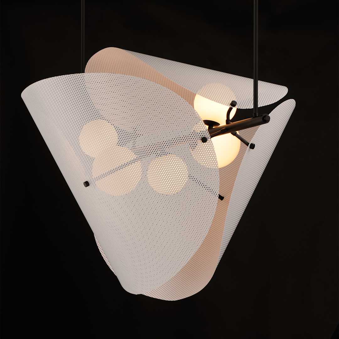 Chips 5 Light 49" Wide LED Linear Chandelier by Mat Sanders