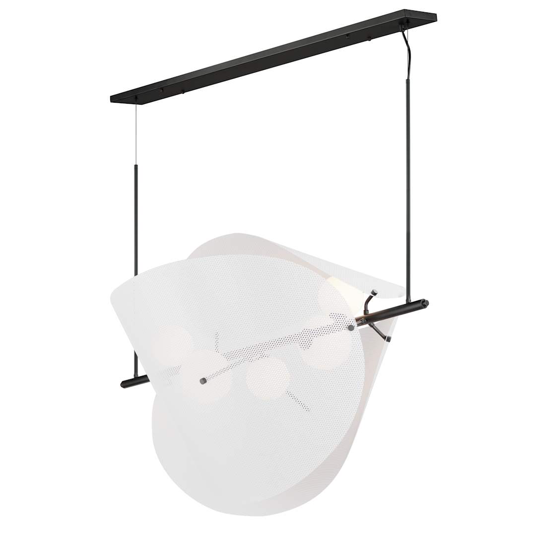 Chips 5 Light 49" Wide LED Linear Chandelier by Mat Sanders