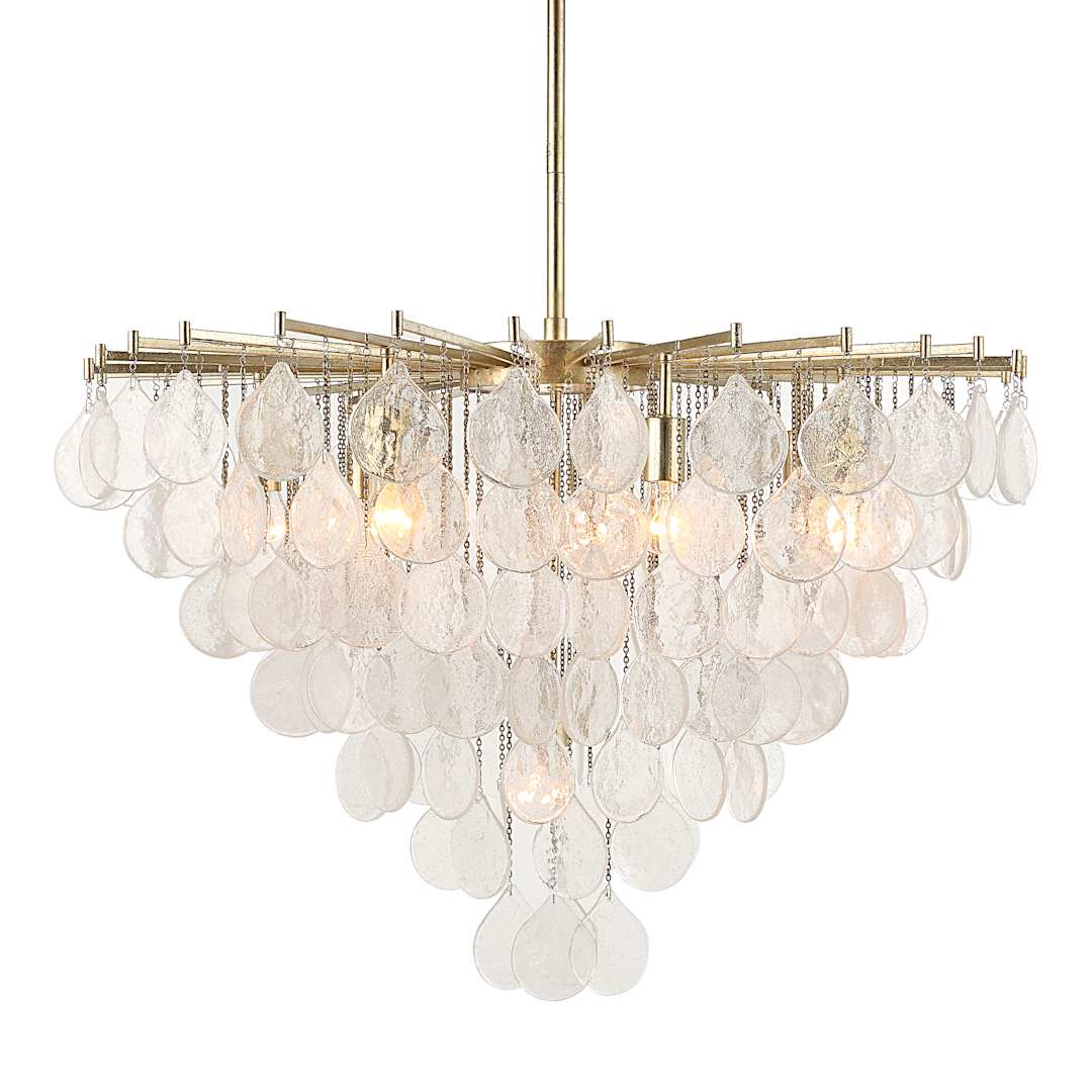 Goccia 8 Light 38" Wide Waterfall Chandelier