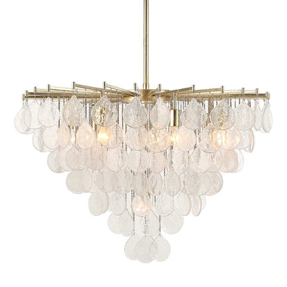 Goccia 8 Light 38" Wide Waterfall Chandelier