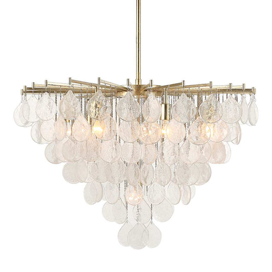 Goccia 8 Light 38" Wide Waterfall Chandelier