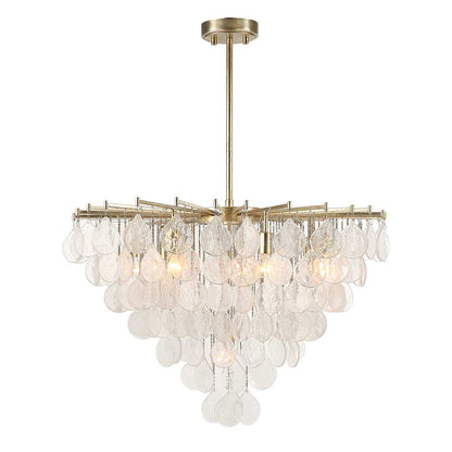 Goccia 8 Light 38" Wide Waterfall Chandelier