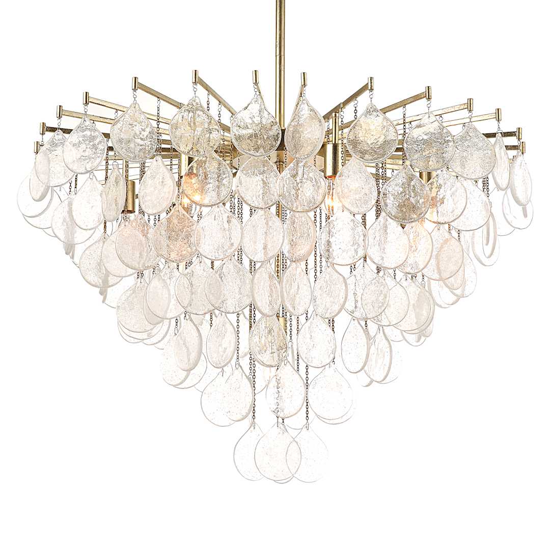 Goccia 8 Light 38" Wide Waterfall Chandelier