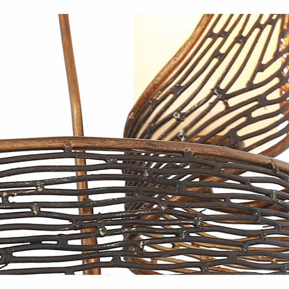 Flow 6 Light 29" Hand Forged Recycled Steel Chandelier