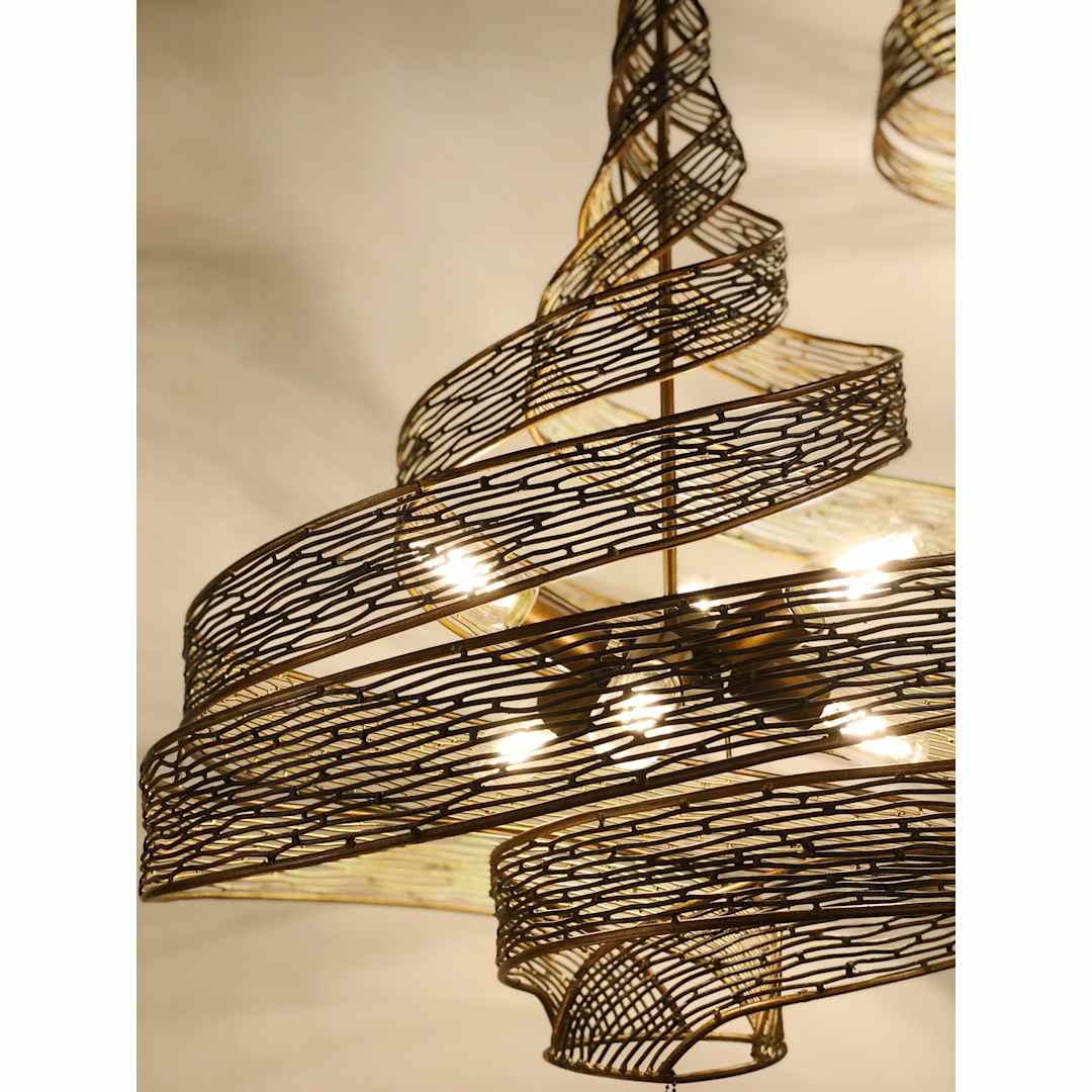 Flow 6 Light 26" Wide Abstract Chandelier